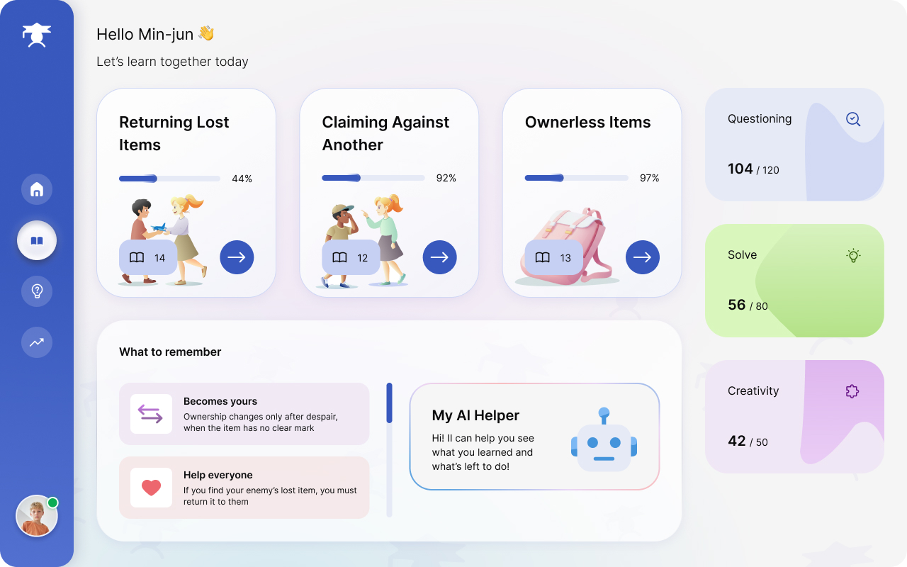 Talmind lesson screen